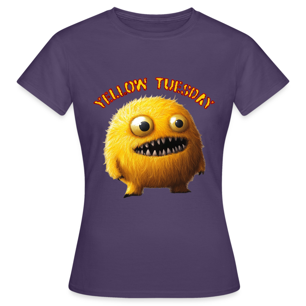 Yellow Tuesday – Funky, Not Blue, T-shirt dam - mörklila