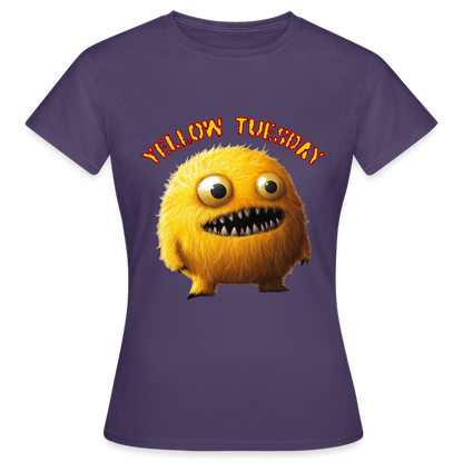 Yellow Tuesday – Funky, Not Blue, T-shirt dam - mörklila