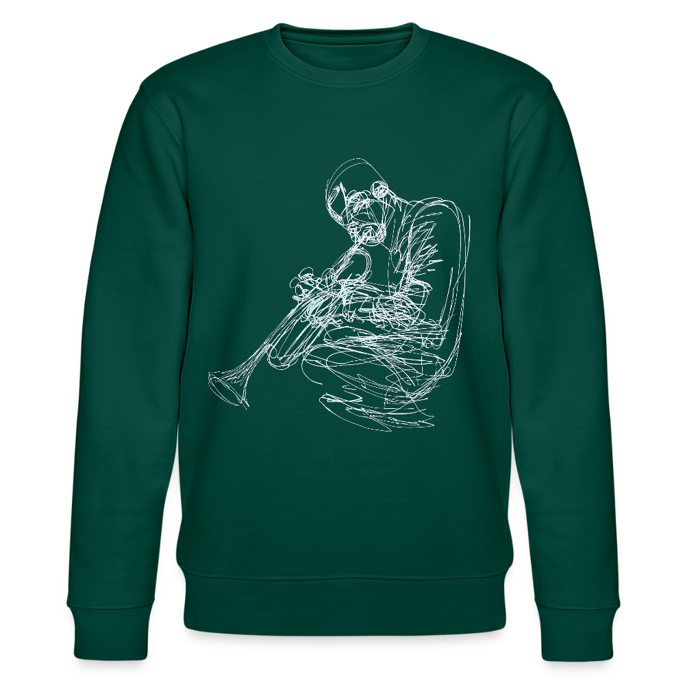 Contours of Jazz, Ekologisk sweatshirt CHANGER unisex från Stanley/Stella - skogsgrön