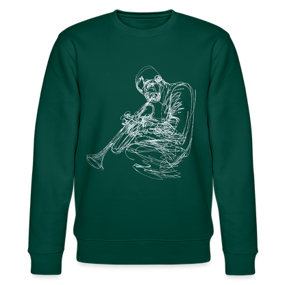 Contours of Jazz, Ekologisk sweatshirt CHANGER unisex från Stanley/Stella - skogsgrön