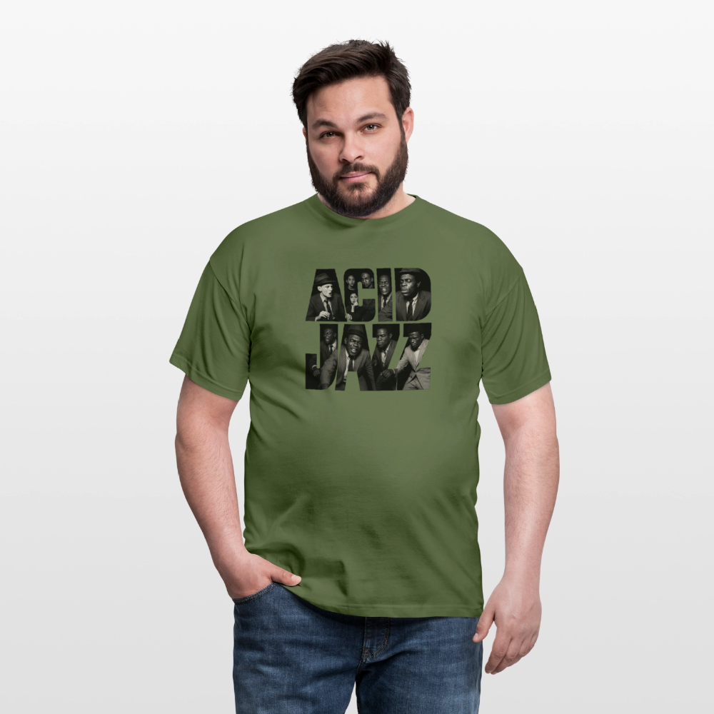 80s Club Jazzdance, T-shirt herr - Militärgrön