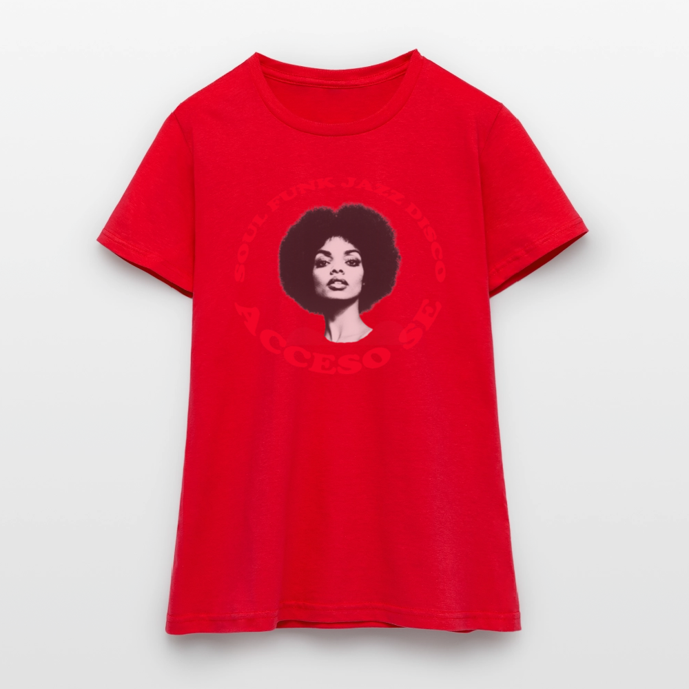 Where Music Lives – Powered by Acceso Family, T-shirt dam - röd