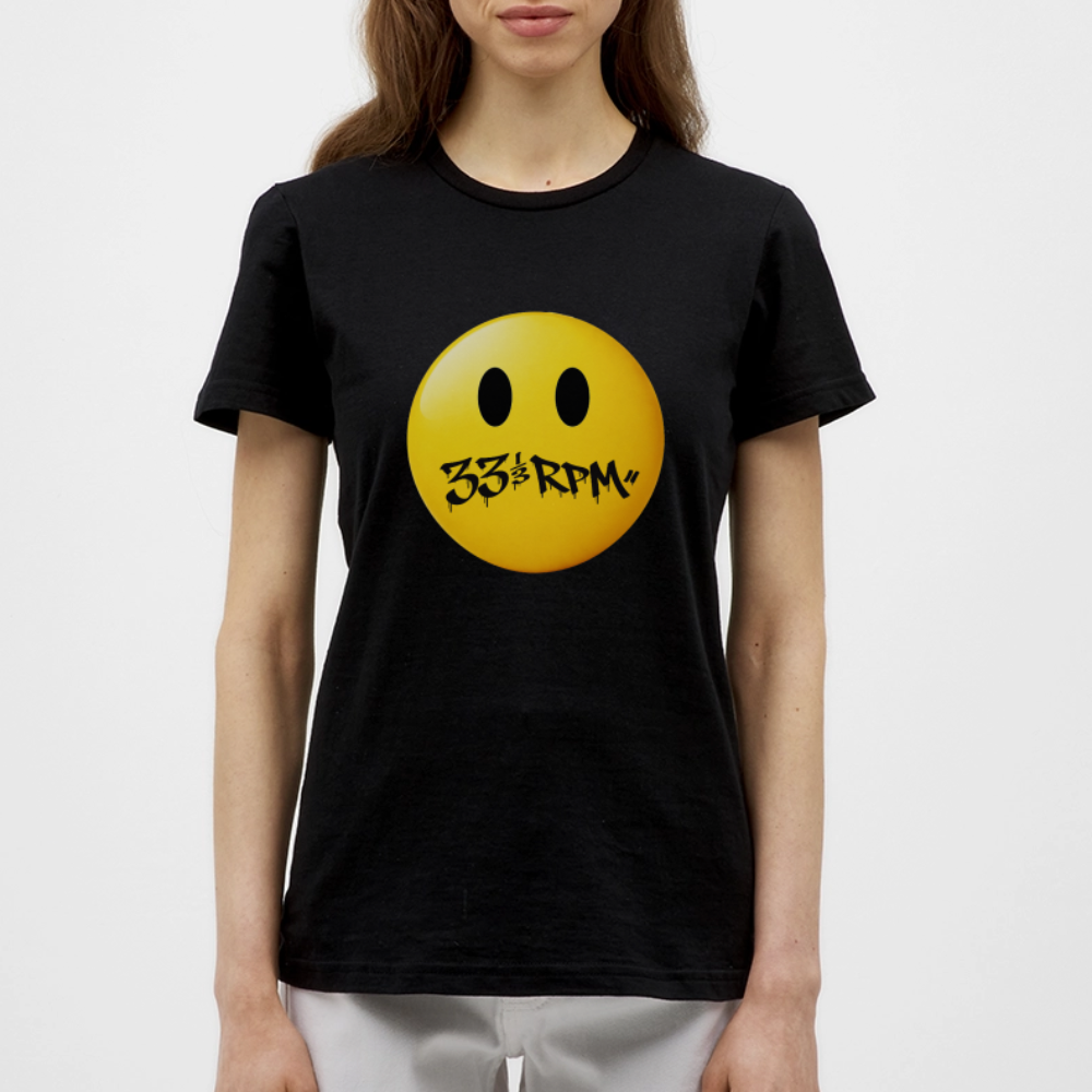 Turntable Grin, T-shirt dam - svart