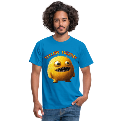 Yellow Tuesday – Funky, Not Blue, T-shirt herr - kungsblå