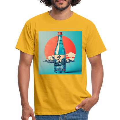 Stillhet i glas, T-shirt herr - gul