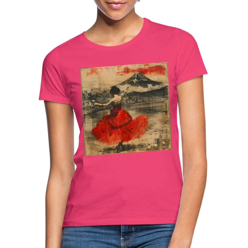 Flamenco i Solens Land, T-shirt dam - azalea