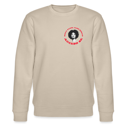Where Music Lives – Powered by Acceso Family (small print), Ekologisk sweatshirt CHANGER unisex från Stanley/Stella - beige