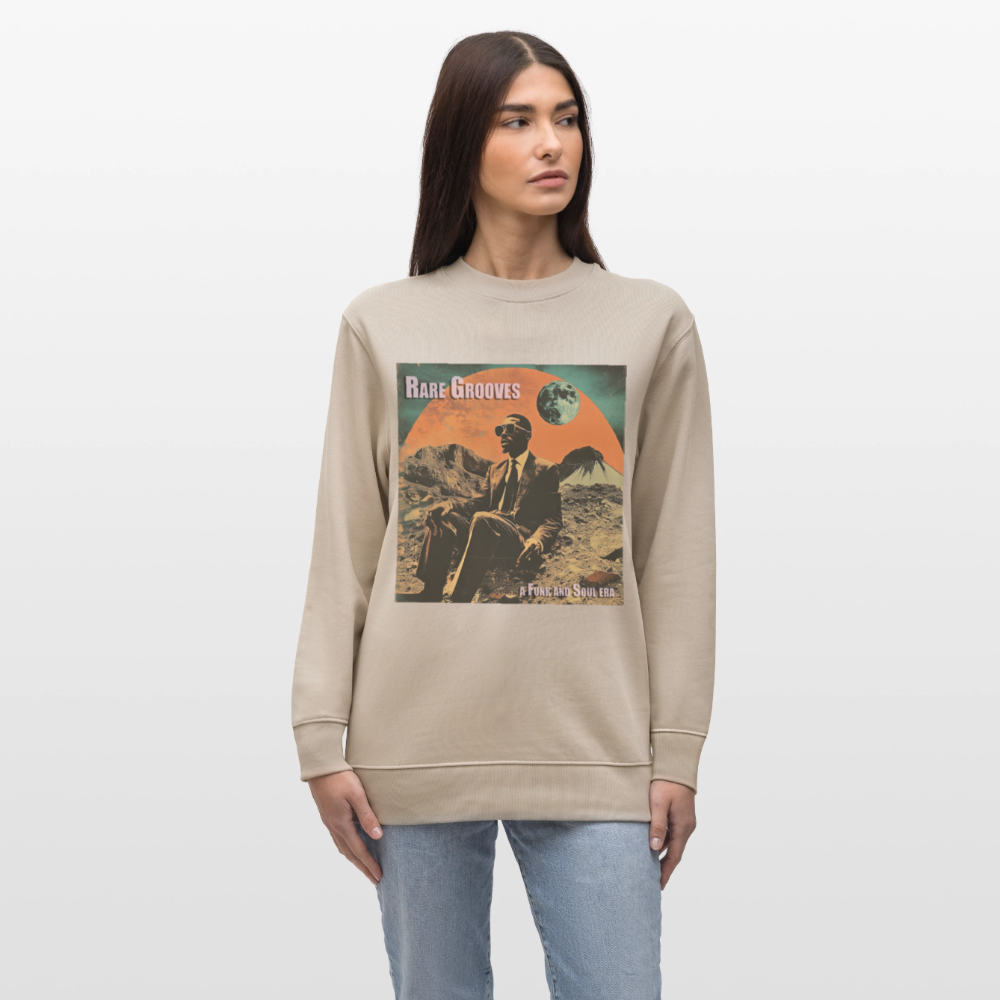 Vinylskatter: Att hitta sällsynta grooves, Ekologisk sweatshirt CHANGER unisex från Stanley/Stella - beige