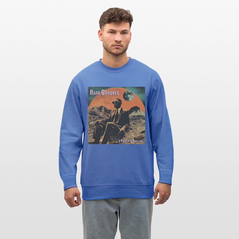 Vinylskatter: Att hitta sällsynta grooves, Ekologisk sweatshirt CHANGER unisex från Stanley/Stella - blå