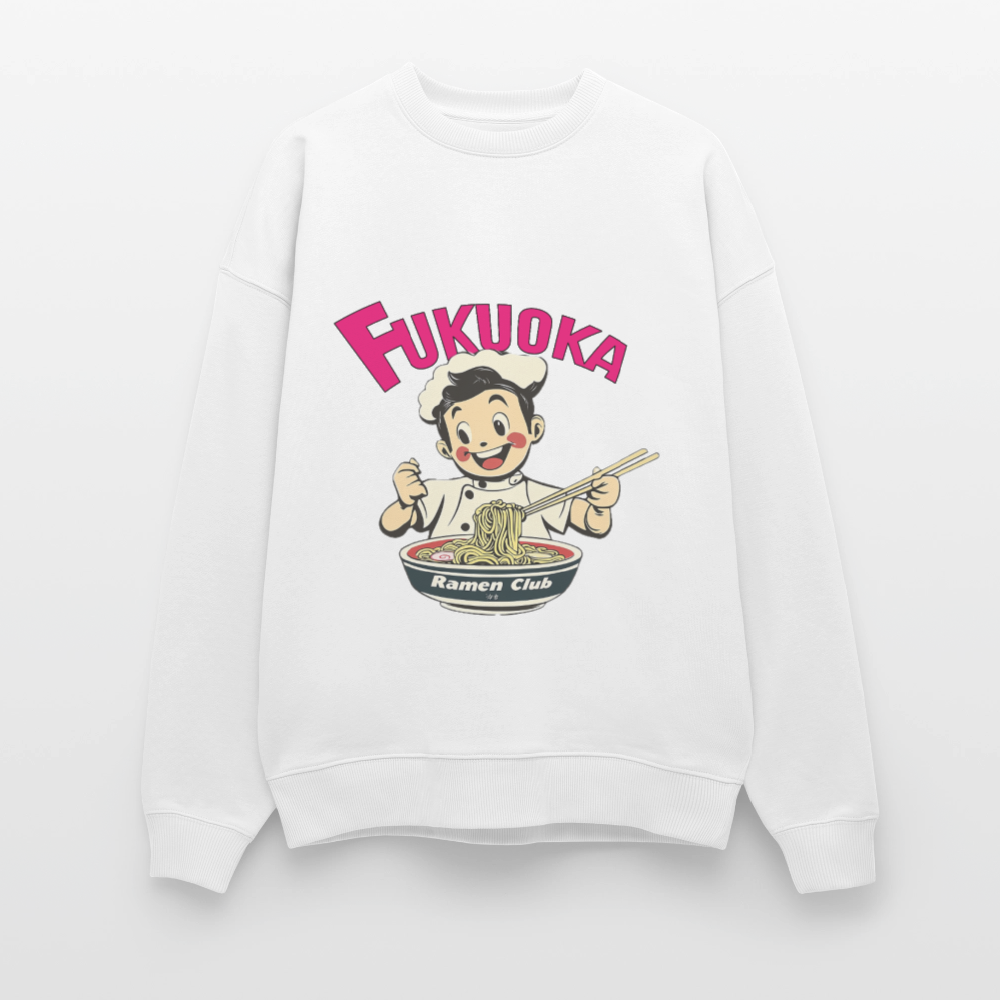 Fukuoka Ramen Club, Ekologisk oversizetröja RADDER unisex från Stanley/Stella - vit