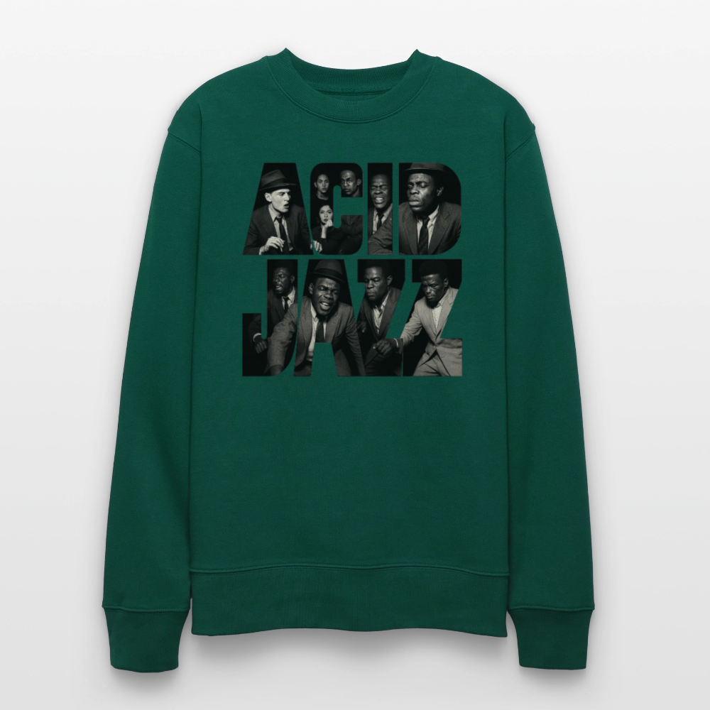 80s Club Jazzdance, Ekologisk sweatshirt CHANGER unisex från Stanley/Stella - skogsgrön