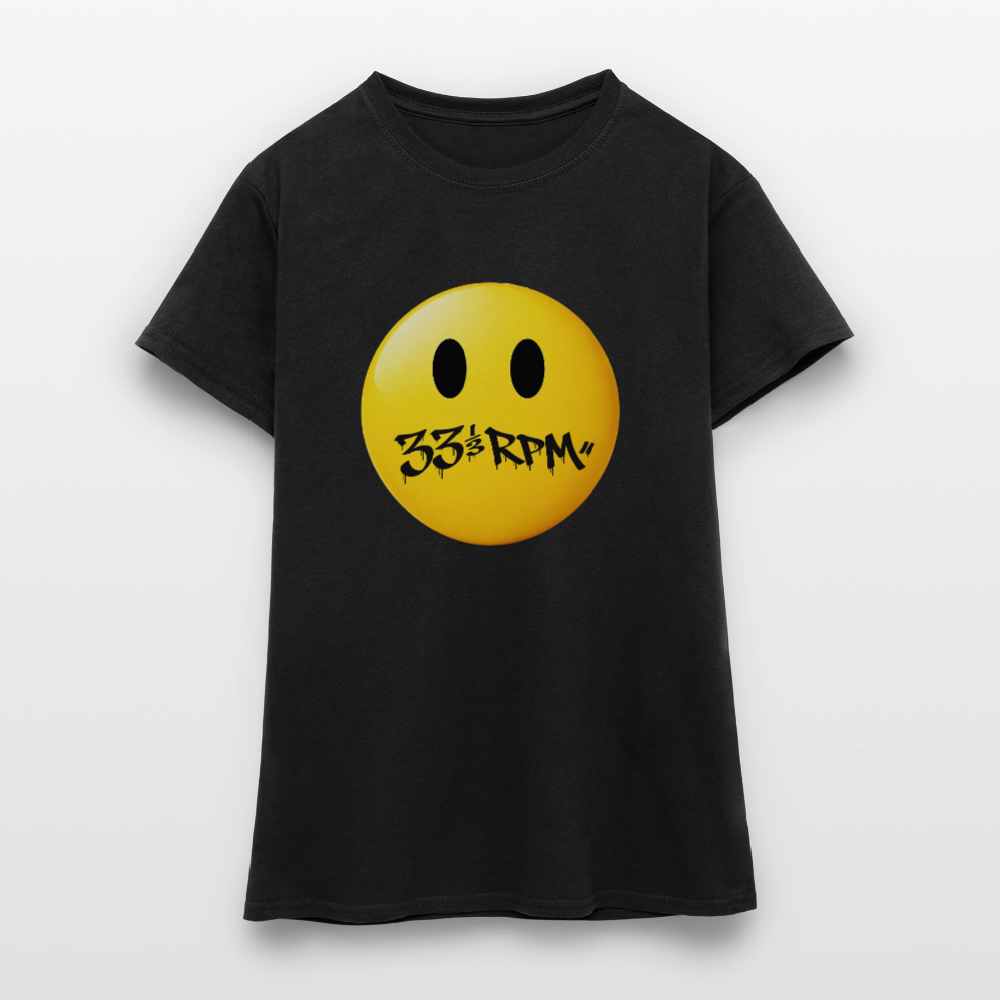 Turntable Grin, T-shirt dam - svart