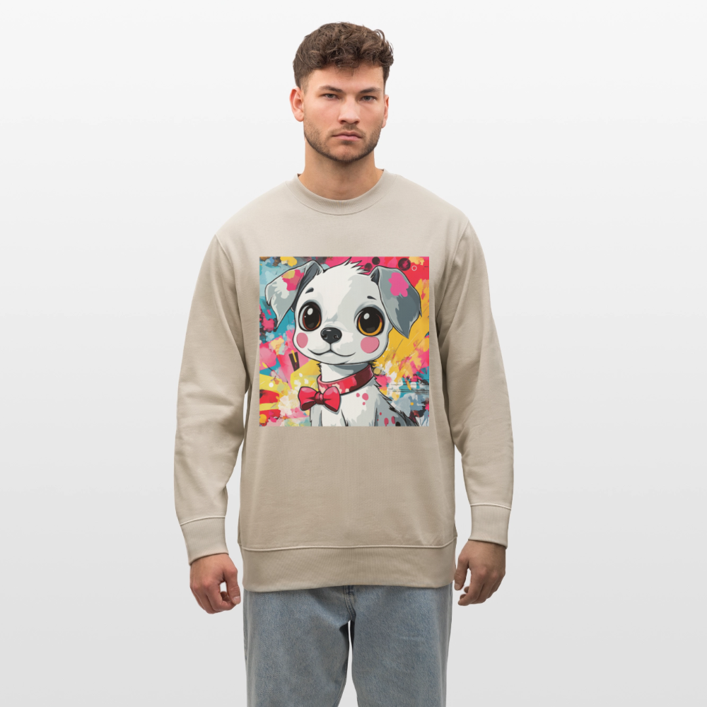 En vän eller fiende?, Ekologisk sweatshirt CHANGER unisex från Stanley/Stella - beige