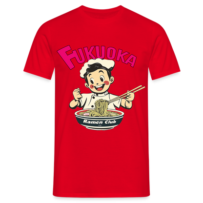 Fukuoka Ramen Club, T-shirt herr - röd