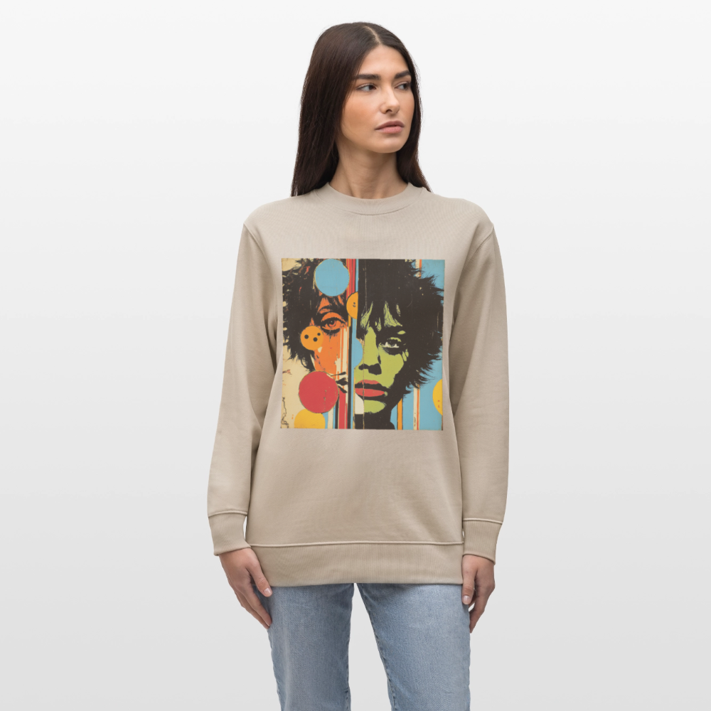 Split Faces, Ekologisk sweatshirt CHANGER unisex från Stanley/Stella - beige