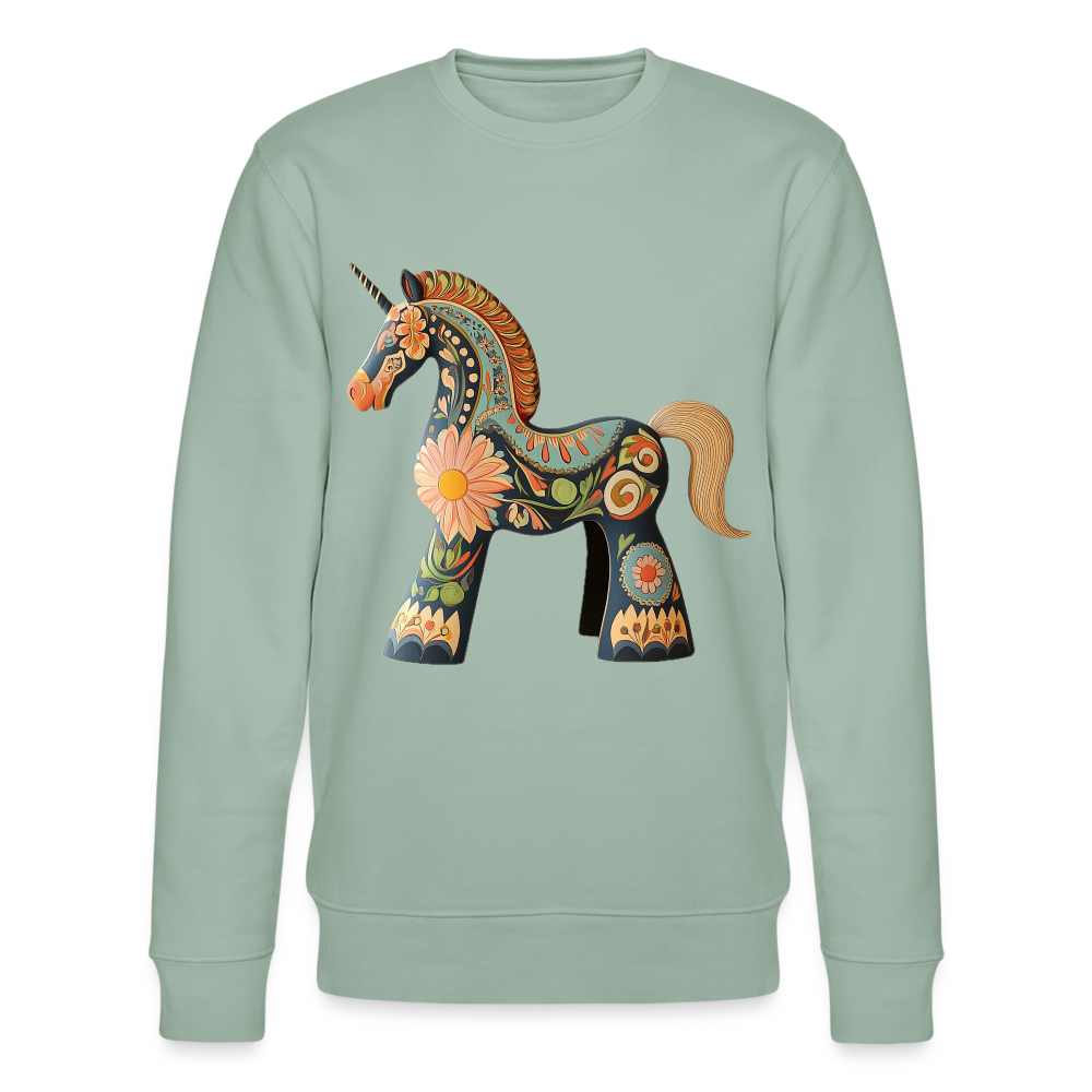 Färger av magi, Ekologisk sweatshirt CHANGER unisex från Stanley/Stella - ljus grågrön