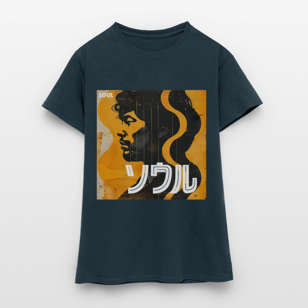 Nippon Grooves, T-shirt dam - marinblå