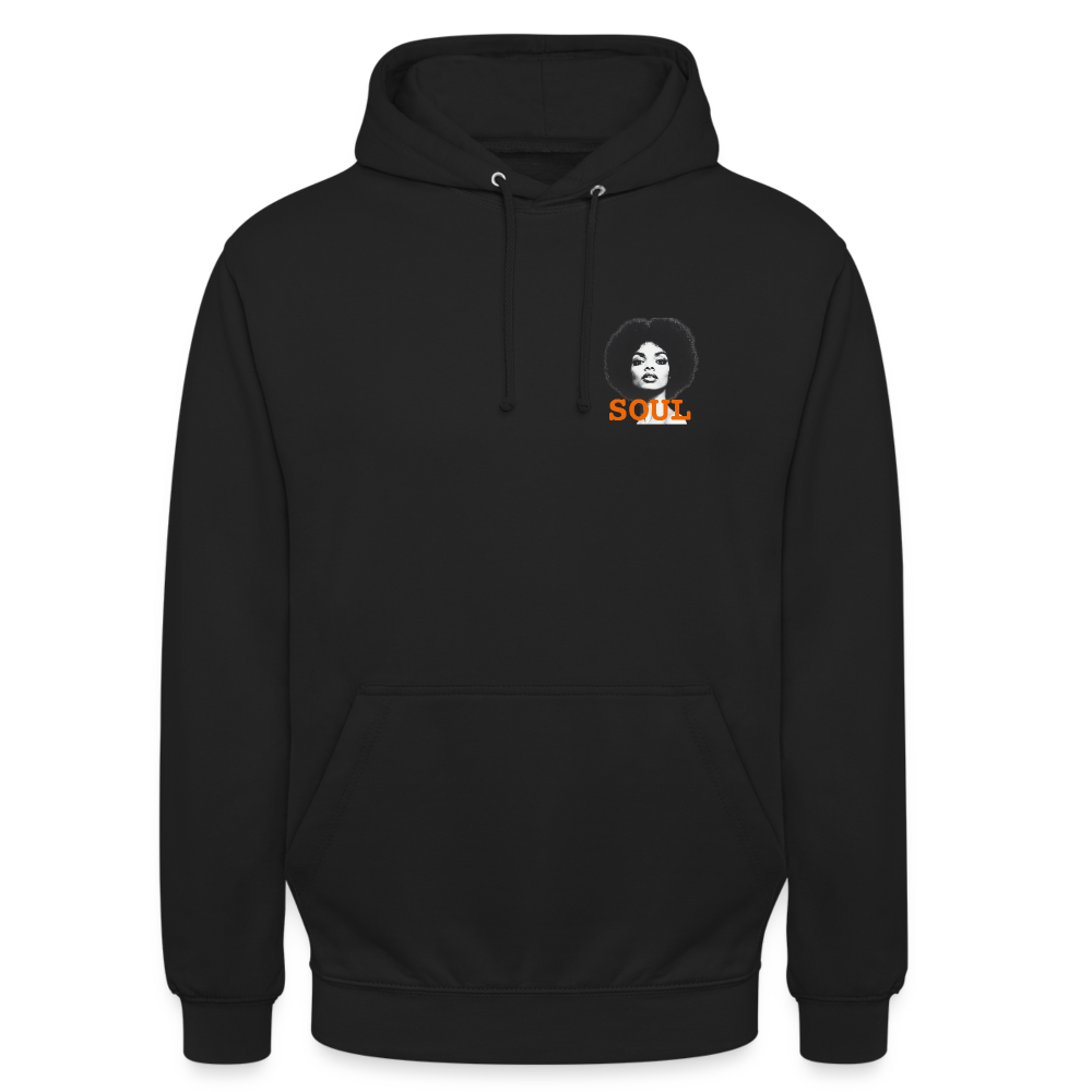 SOUL PWR, Luvtröja unisex - Litet brösttryck - svart