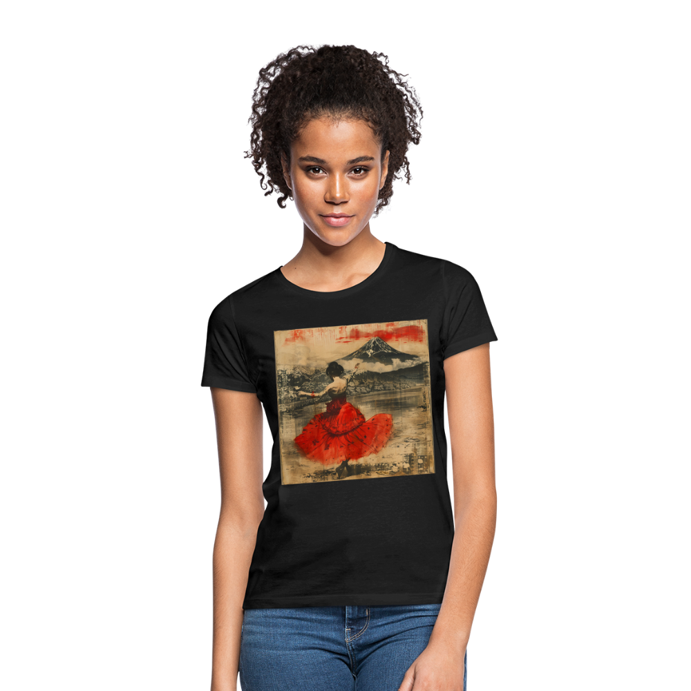 Flamenco i Solens Land, T-shirt dam - svart