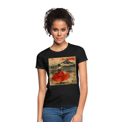 Flamenco i Solens Land, T-shirt dam - svart