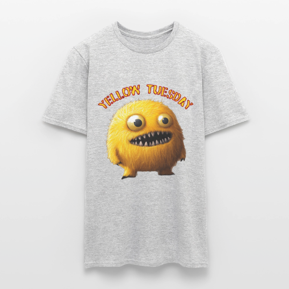 Yellow Tuesday – Funky, Not Blue, T-shirt herr - gråmelerad