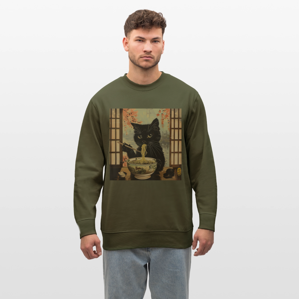 Ramenkatt, Ekologisk sweatshirt CHANGER unisex från Stanley/Stella - kaki