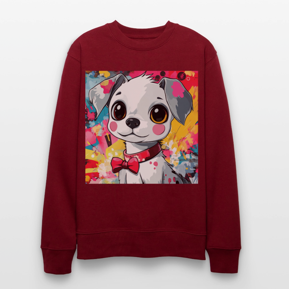 En vän eller fiende?, Ekologisk sweatshirt CHANGER unisex från Stanley/Stella - vinröd