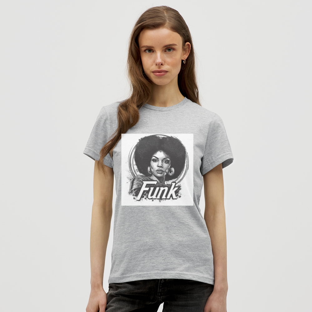 Funk Queen: Power in Motion, T-shirt dam - gråmelerad