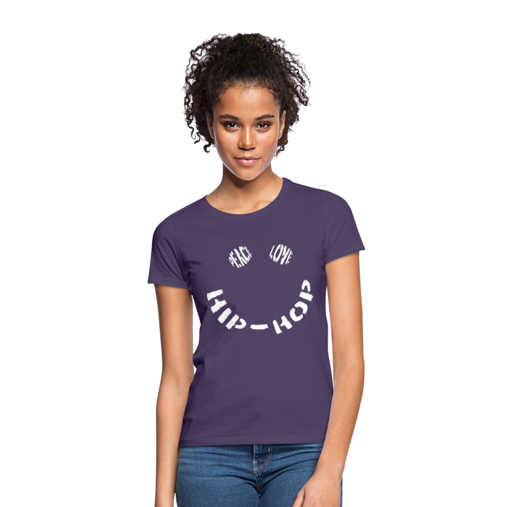 Peace, Love & Hip-Hop, T-shirt dam - mörklila