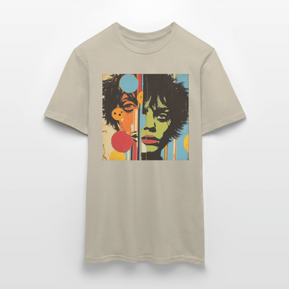 Split Faces, T-shirt herr - sandbeige