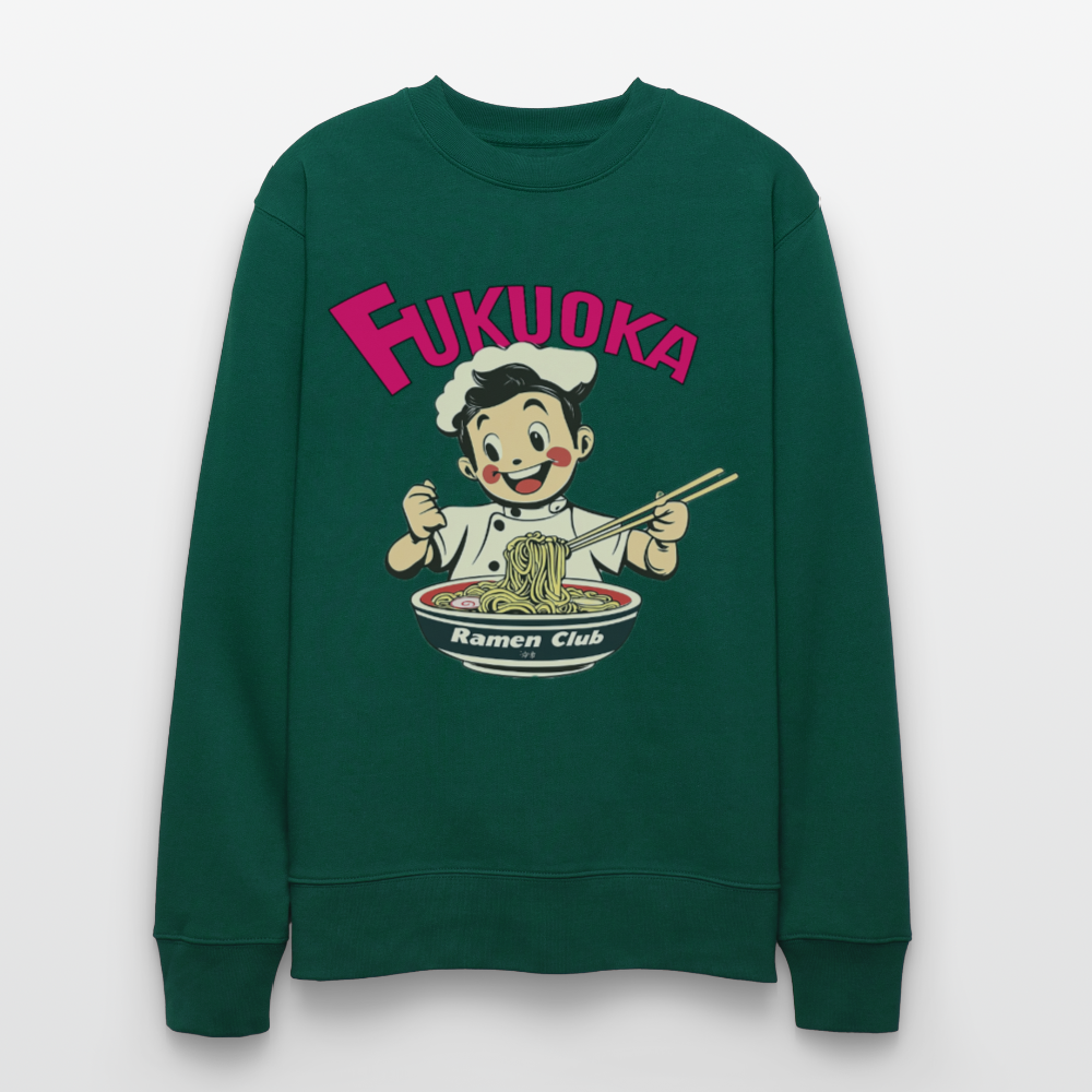 Fukuoka Ramen Club, Ekologisk sweatshirt CHANGER unisex från Stanley/Stella - skogsgrön