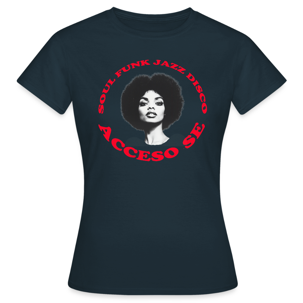 Where Music Lives – Powered by Acceso Family, T-shirt dam - marinblå