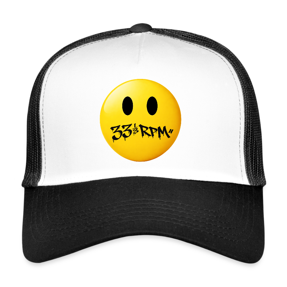 Turntable Grin, Trucker Cap - vit/svart