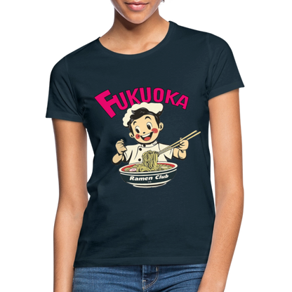 Fukuoka Ramen Club, T-shirt dam - marinblå