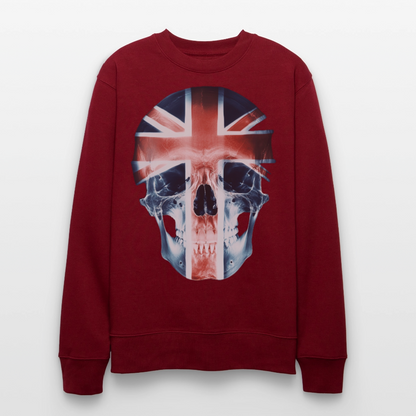 God Save the Skull, Ekologisk sweatshirt CHANGER unisex från Stanley/Stella - vinröd