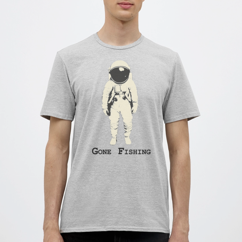 Drifting Beyond – Gone Fishing, T-shirt herr - gråmelerad