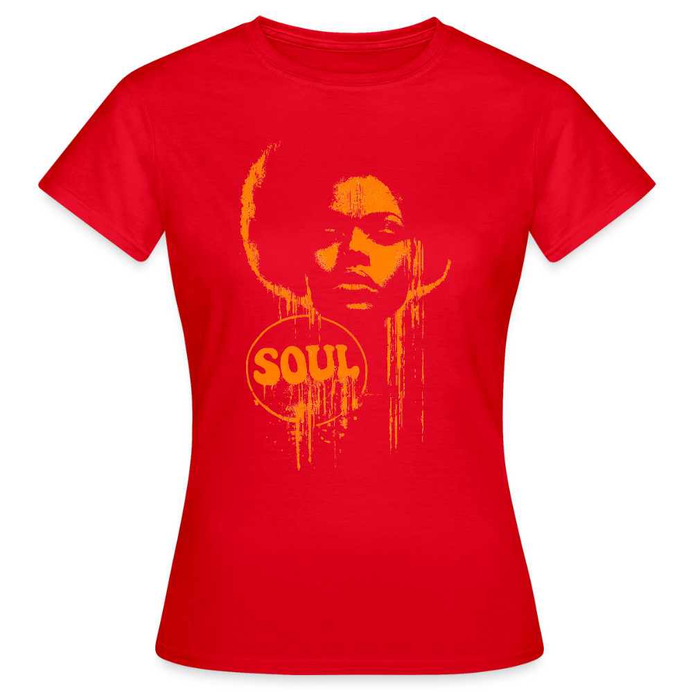 SOUL GLOW, T-shirt dam - röd