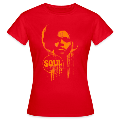 SOUL GLOW, T-shirt dam - röd