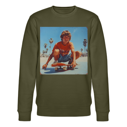 Sunset Vibes, 70s Style, Ekologisk sweatshirt CHANGER unisex från Stanley/Stella - kaki