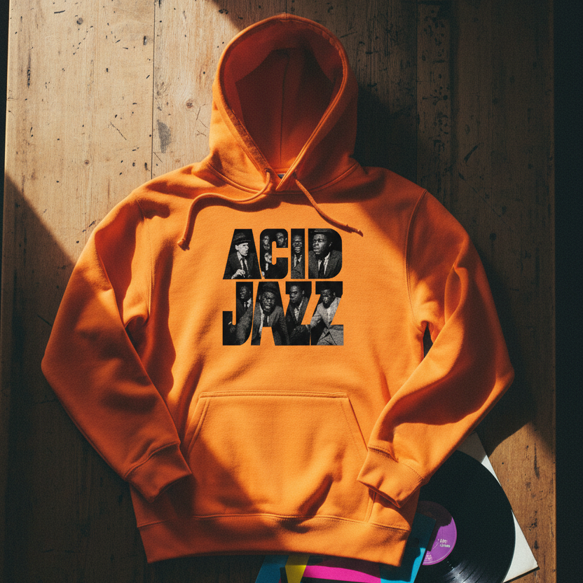 80s club jazzdance hoodie flatlay - Acceso
