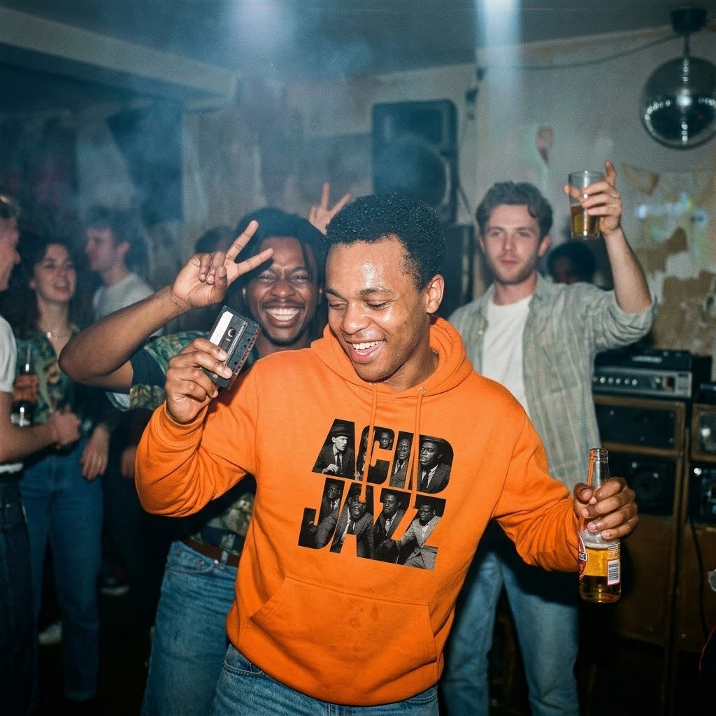 80s Club Jazzdance Hoodie på nattklubb - Acceso 