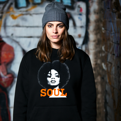 Soul PWR Luvtröja Hoodie unisex svart 