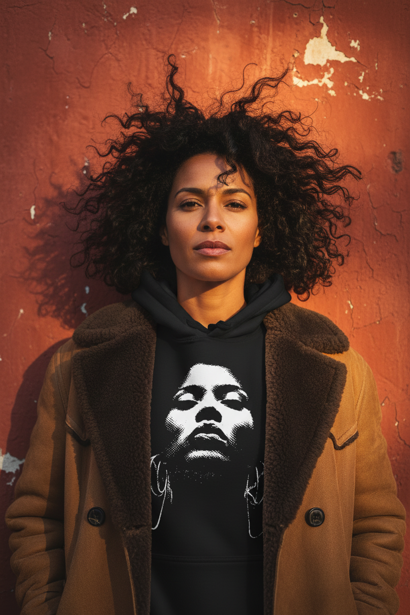 Beat Goddess Shearling Dramatic Lighting