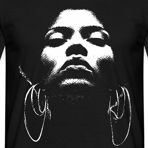 Beat Goddess T-shirt – närbild på trycket med soulikon