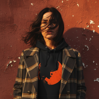 Crimson Melody hoodie lifestyle