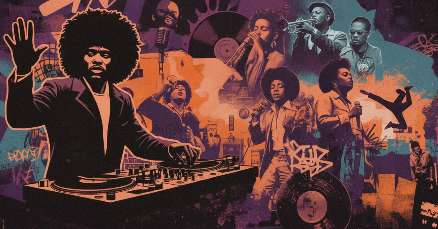 Soul music heritage collage