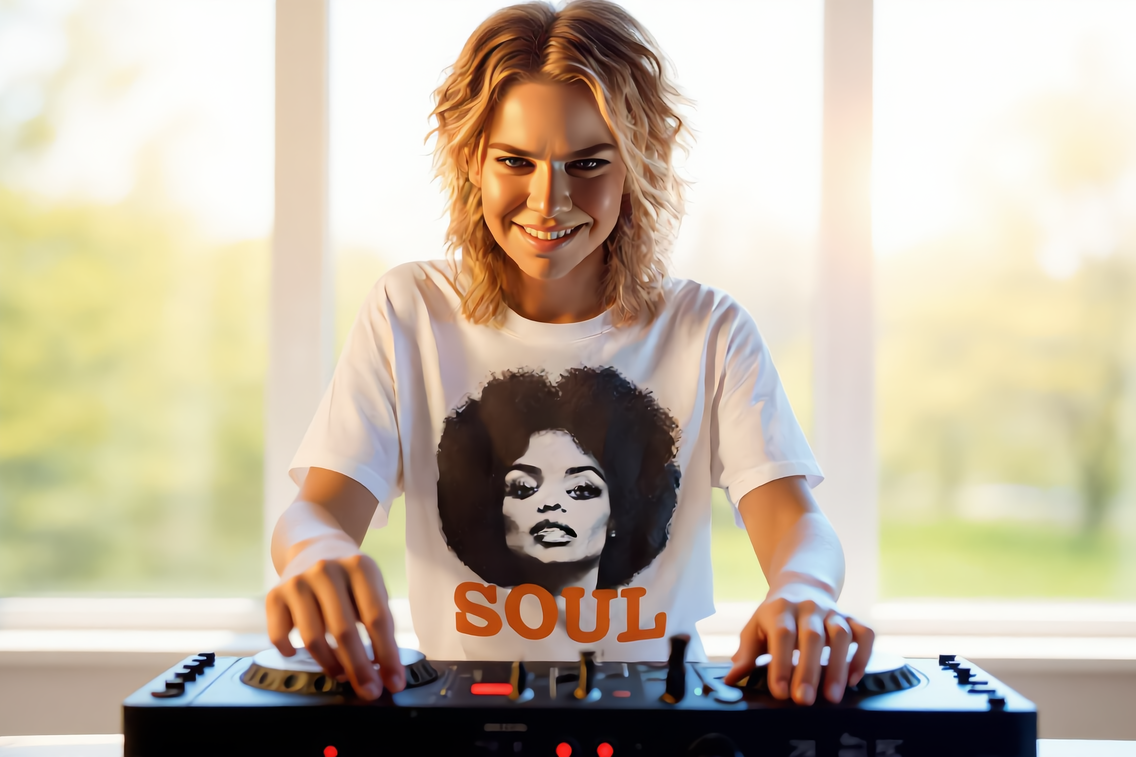 SOul PWR t-shirt, Womann DJ summer 
