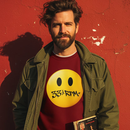 Turntable Grin, Ekologisk sweatshirt unisex